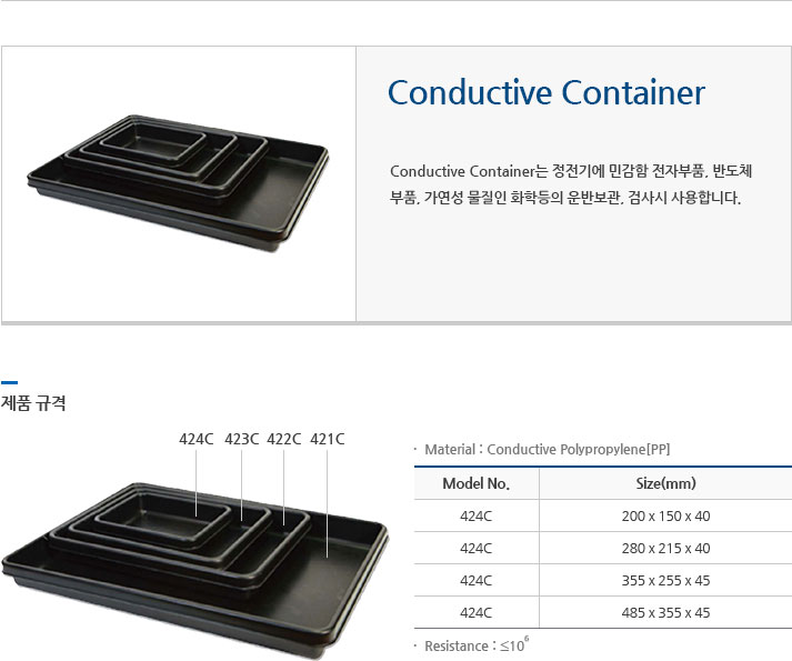 Conductive Container 에 대한 설명