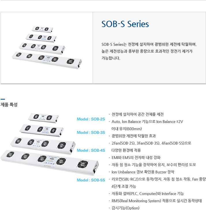 SOB-S Series 에 대한 설명